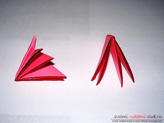 Простой цветок оригами. Фото №7